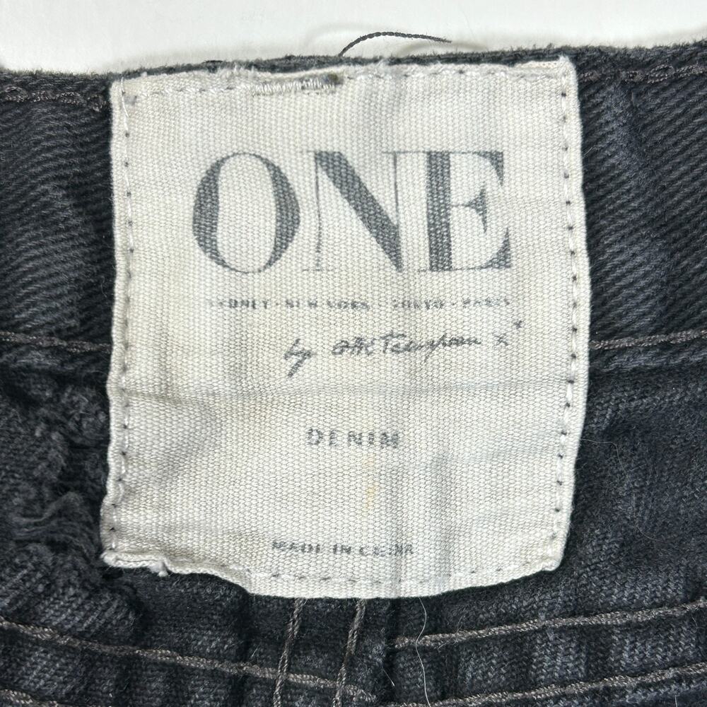 One Teaspoon Shorts Womens 29 / US 7 Black Denim Distressed Cutoff Raw Hem - Picture 5 of 8